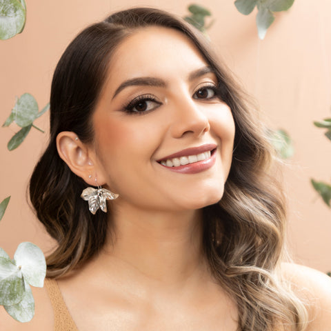 ARETES LAURELIA PLATEADO