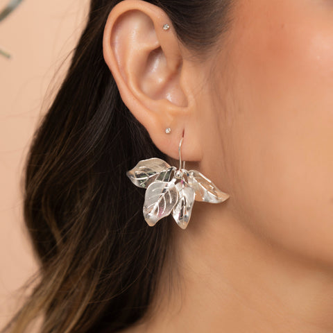 ARETES LAURELIA PLATEADO