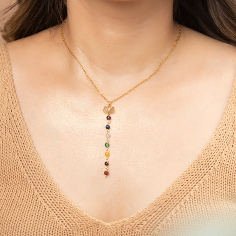 COLLAR 7 CHAKRAS FLOR DE LOTO