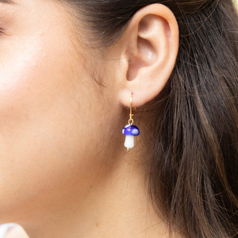 ARETES HONGO AZUL OSCURO