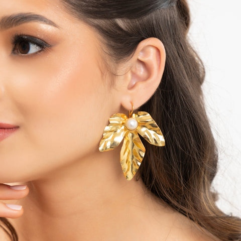 ARETES HIEDRA DORADO