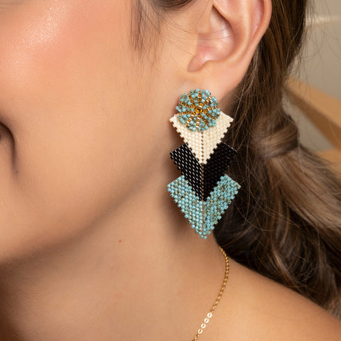ARETES LETICIA AZUL