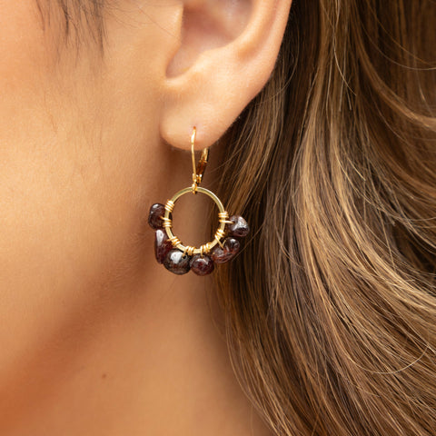 ARETES DULZURA GRANATE