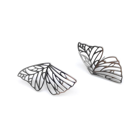ARETES BUTTERFLY PLATA