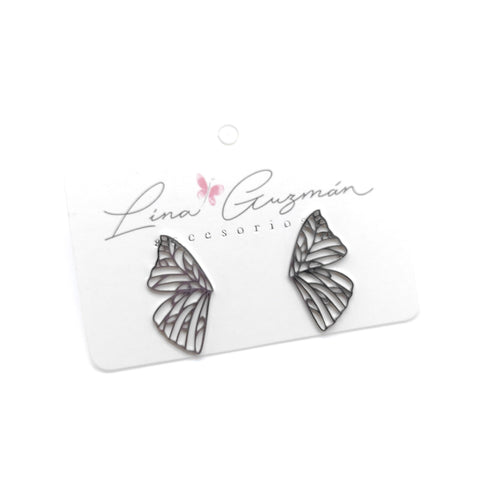 ARETES BUTTERFLY PLATA