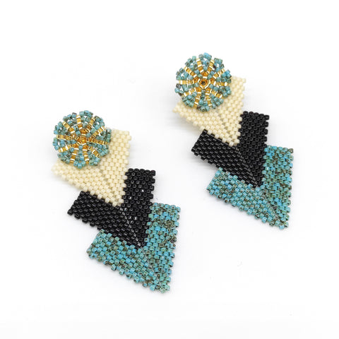 ARETES LETICIA AZUL