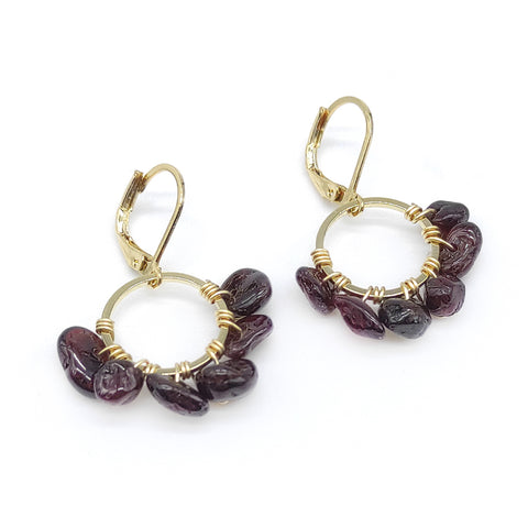 ARETES DULZURA GRANATE