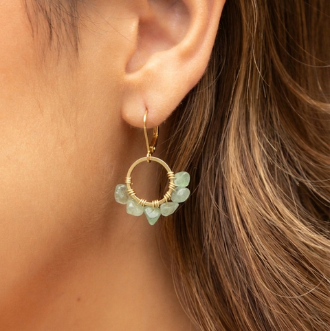 ARETES DULZURA AVENTURINA
