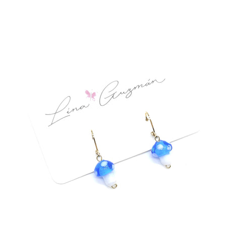 ARETES HONGO AZUL CLARO