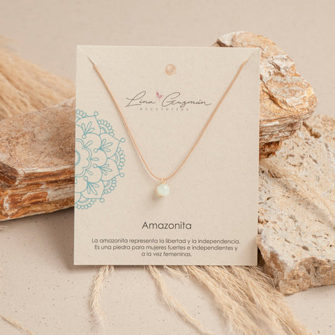 COLLAR HILO AMAZONITA