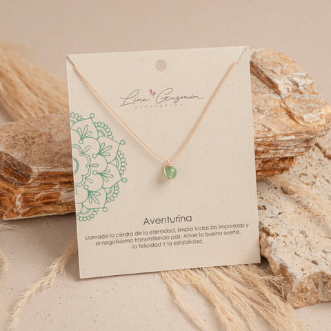 COLLAR HILO AVENTURINA