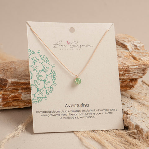 COLLAR HILO AVENTURINA