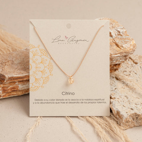 COLLAR HILO CITRINO