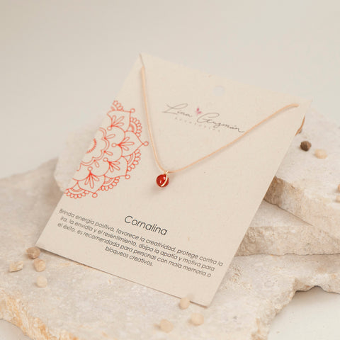 COLLAR HILO CORNALINA