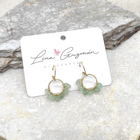 ARETES DULZURA AVENTURINA