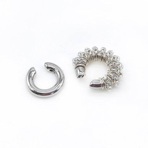 EARCUFF ESCARCHA PLATEADO